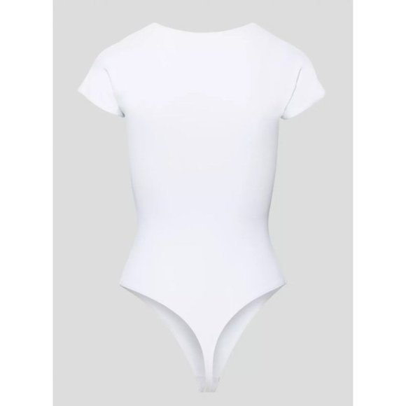 Aritzia Babaton Contour Straight Neck Bodysuit Square-neck cap-sleeve bodysuit L - Picture 5 of 16